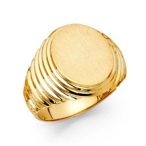 14K Yellow Gold Men's Ring